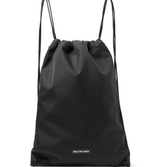 Balenciaga BLK Nylon Draw String Back Pack. - Picture 1 of 5